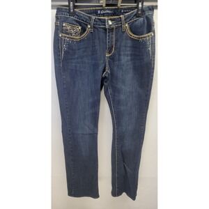 Salt‎ Works New York City Medium Rise Bootcut Embellished Jeans Y2K Size 10
